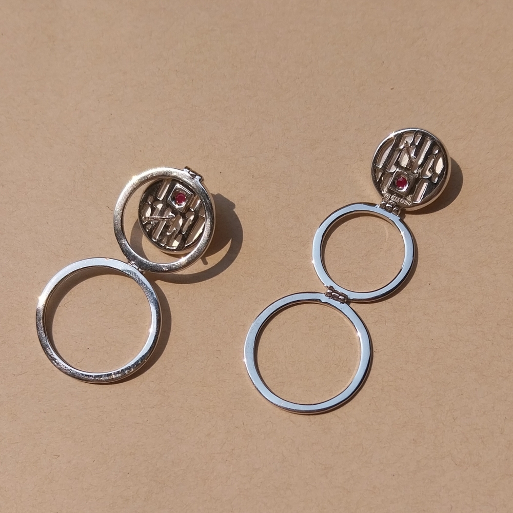 Elle Elegant Silver Sterling Earrings - Picture 13 of 14